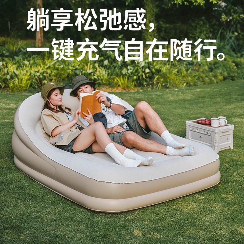 户外充气沙发露营充气床垫音乐节便携午休家用自动充气床靠背床