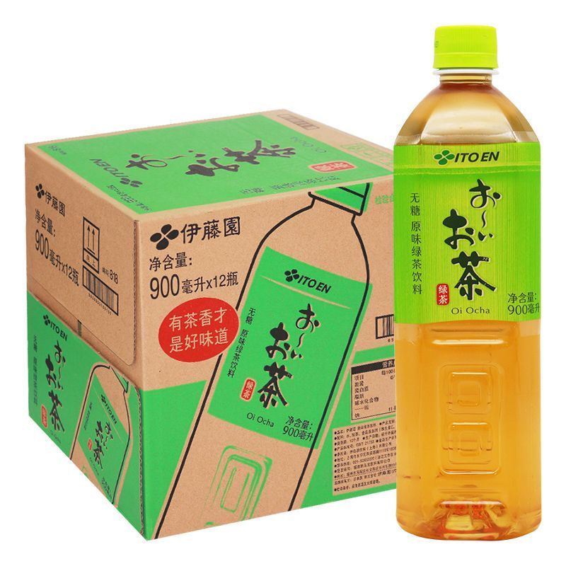 12瓶伊藤园原味绿茶900ml