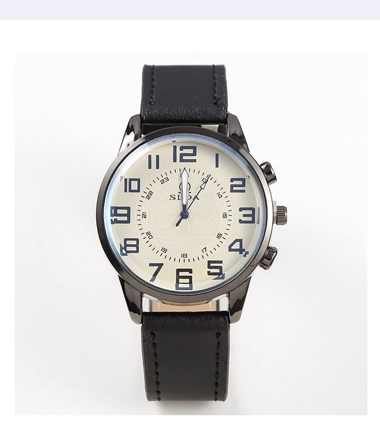 Men's Casual Quartz Watch With Retro Digital Dial And Belt Strap_voghion.com