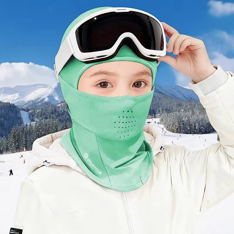 New Hat Winter Ski Mask Cycling Outdoor Neck Warmer Children's Windproof Cold-Proof Thermal Headgear_voghion.com