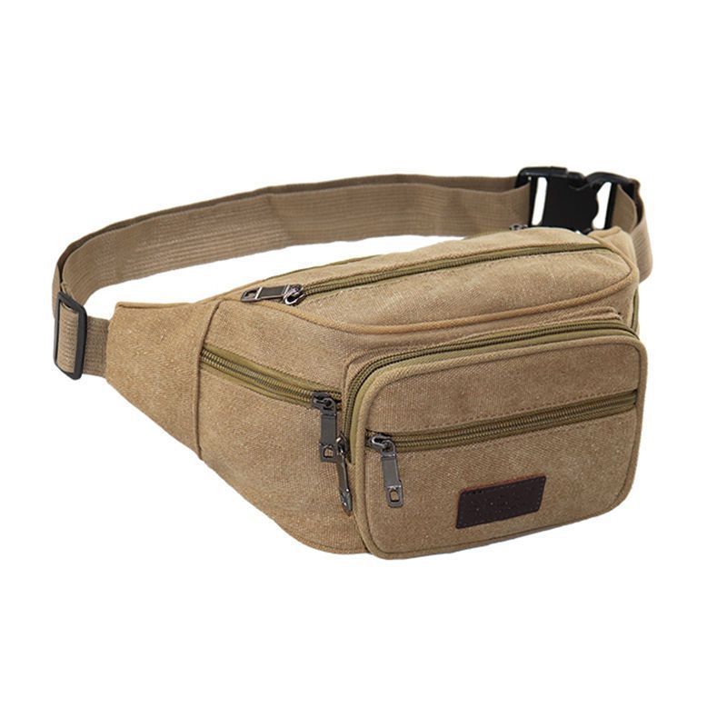 Taljetaske i lærred til mænd - multifunktionel udendørs rejsetaske_voghion.com