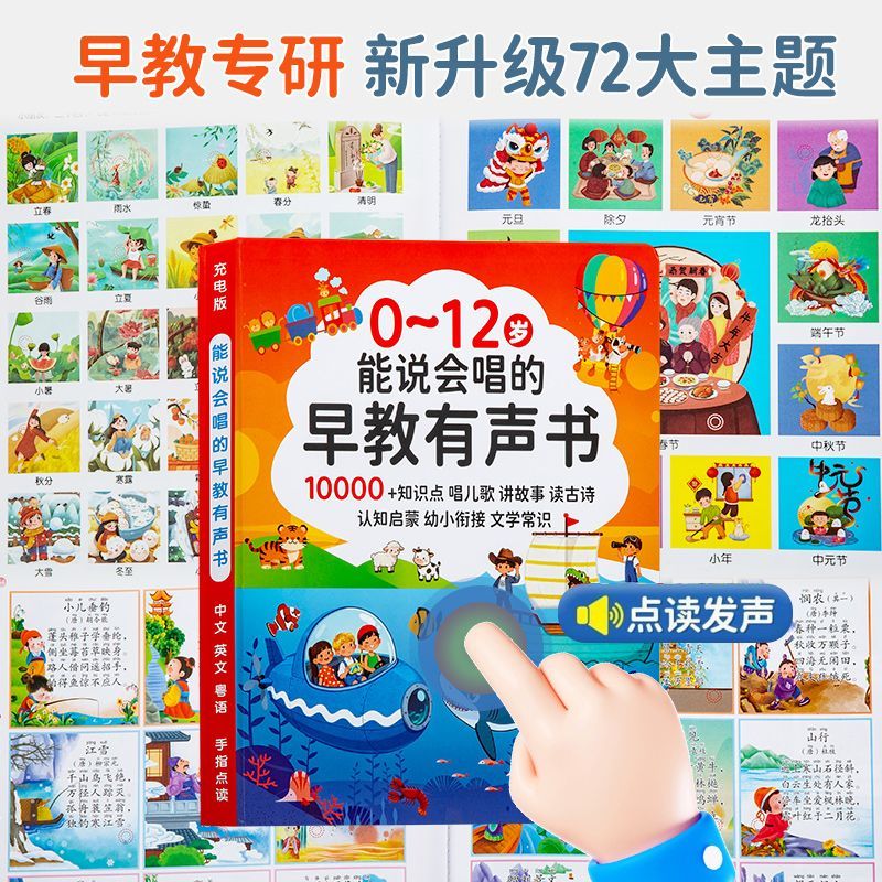 0-12岁听说读唱早教启蒙会说话的有声书有声早教书早教有声点读书 图片 4