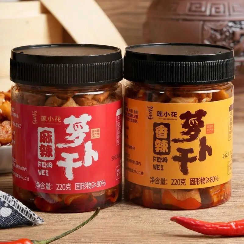 莲小花萝卜干香辣萝卜干脆爽麻辣农家下饭菜瓶装咸菜榨菜泡菜