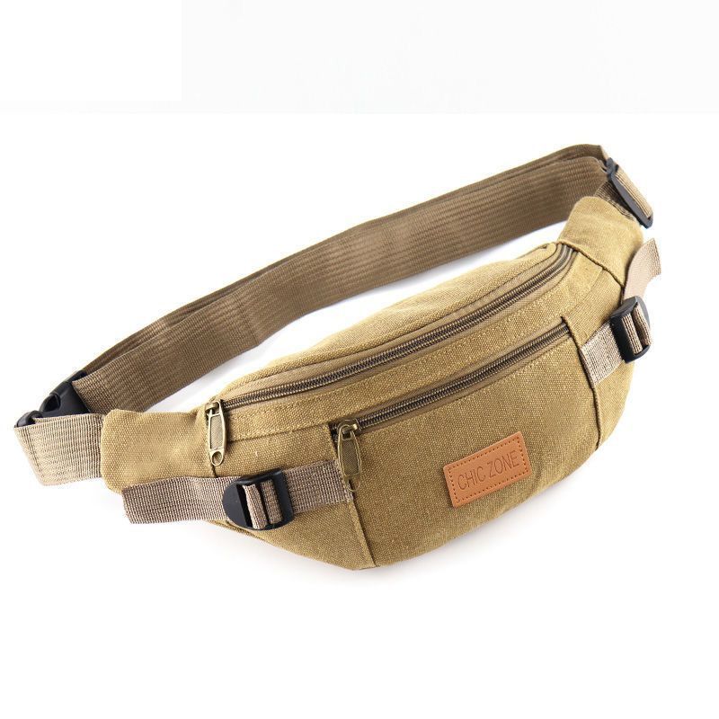 Neue Canvas-Bauchtasche für Herren, multifunktionale Gürteltasche für Reisen, großes Fassungsvermögen, strapazierfähig, geeignet für Baustellen_voghion.com