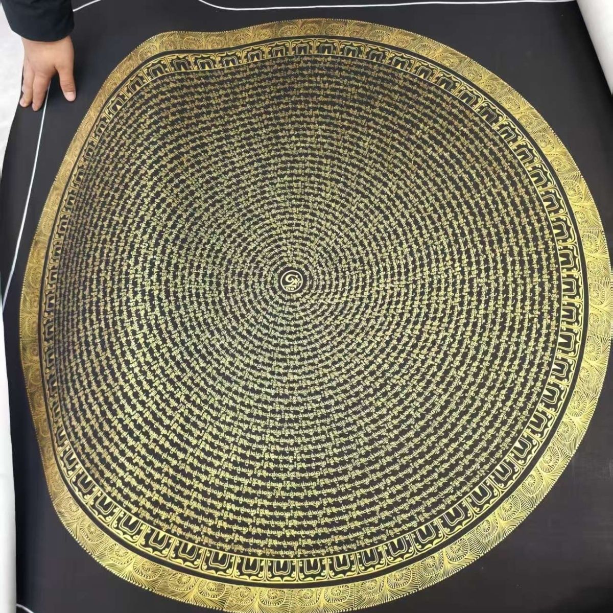 唐卡纯手绘1米6字真言尼泊尔玄关装饰画客厅茶室挂画 1