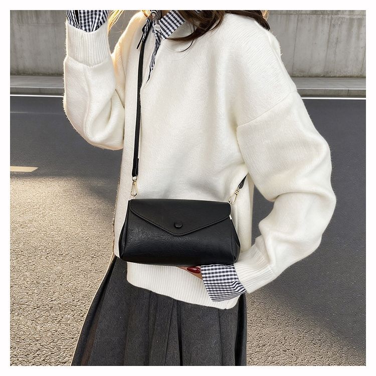 Versatile Leather Crossbody Bag, Casual Cylinder Shoulder Bag_voghion.com