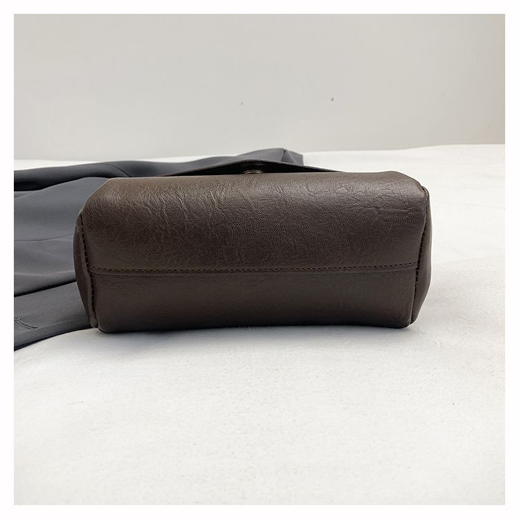 Versatile Leather Crossbody Bag, Casual Cylinder Shoulder Bag_voghion.com