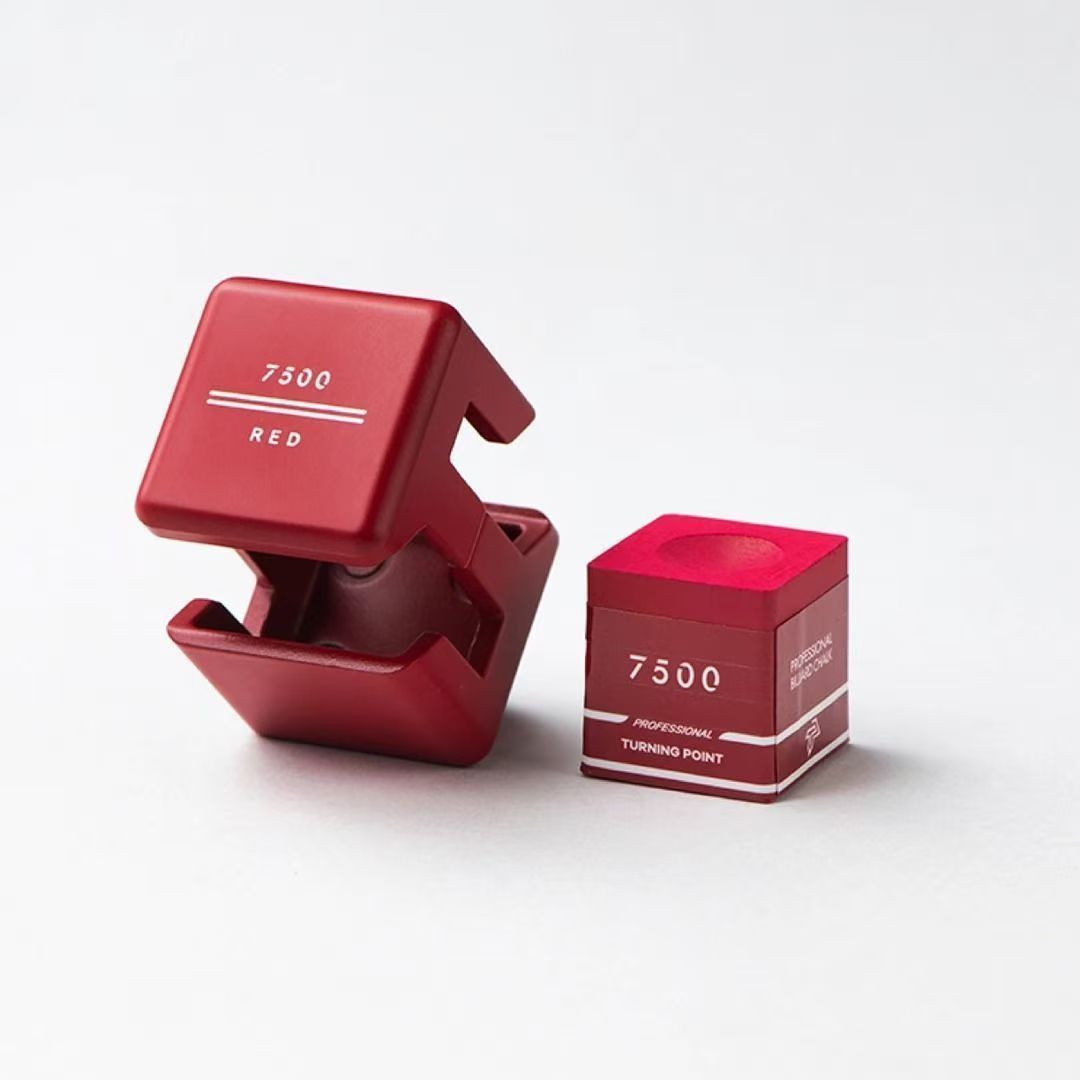 New 7500 Red Powder Black Eight And Nine-Ball Snooker Cue Tip Chalk_voghion.com