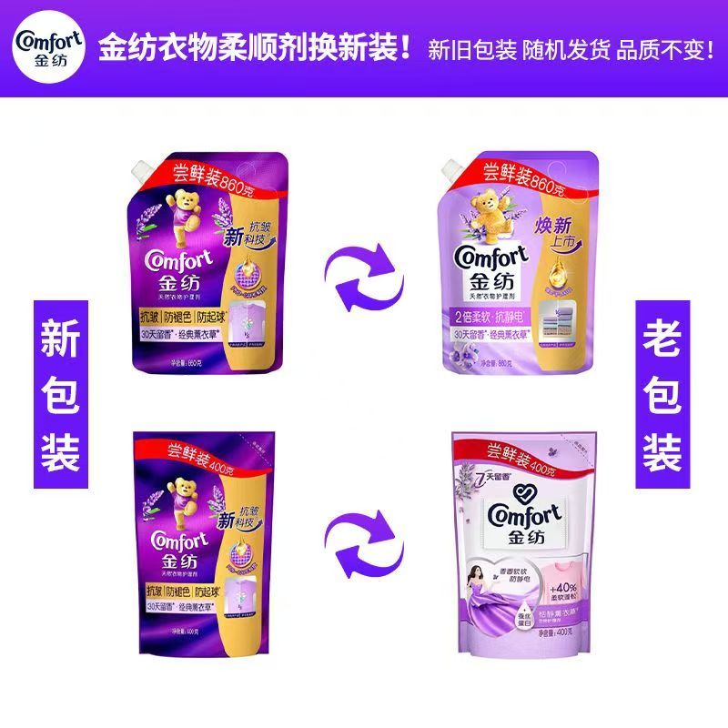 金纺柔顺剂薰衣草香衣物护理剂2.5L持久留香护型护色防静电 图片 7