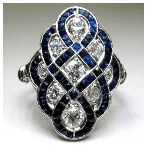 Bague saphir designer design fermé pour style tendance_voghion.com