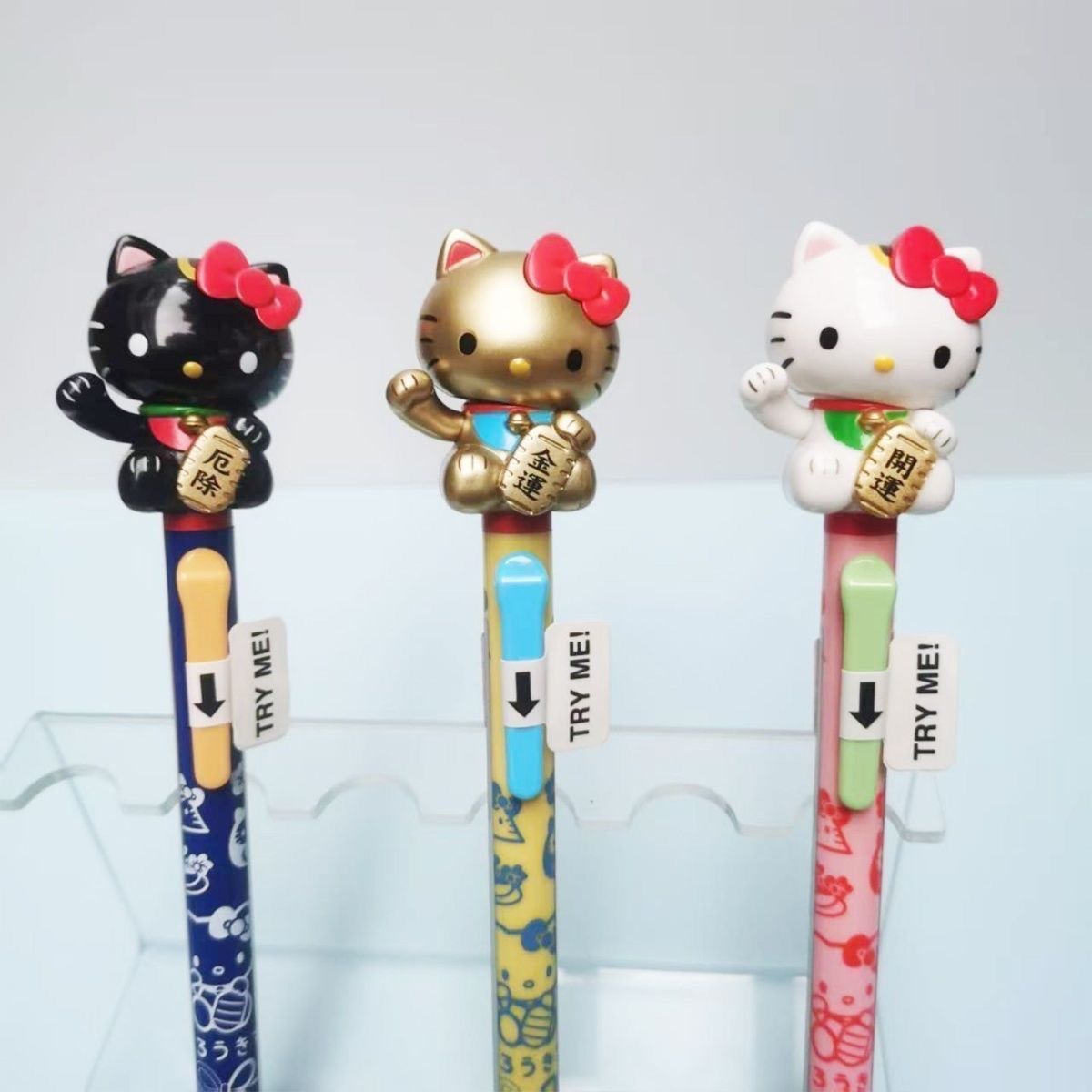 三丽鸥kt招财猫摇摇圆珠笔开运招财除厄凯蒂猫hellikitty 图片 9
