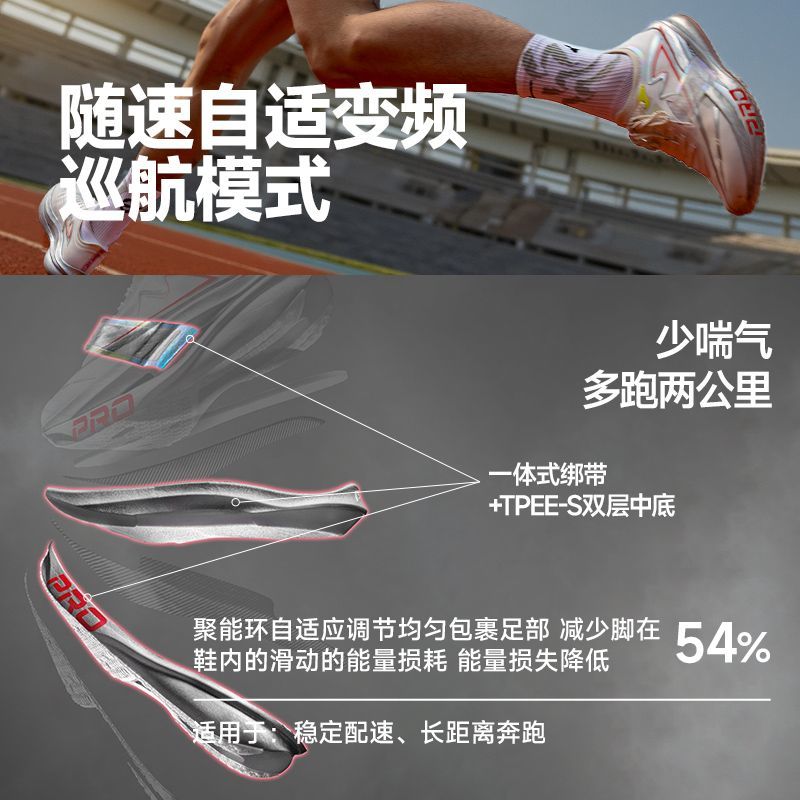 音速猫上瘾Pro | 北京体育大学 双碳板竞速跑步马拉松体育运动鞋 图片 4