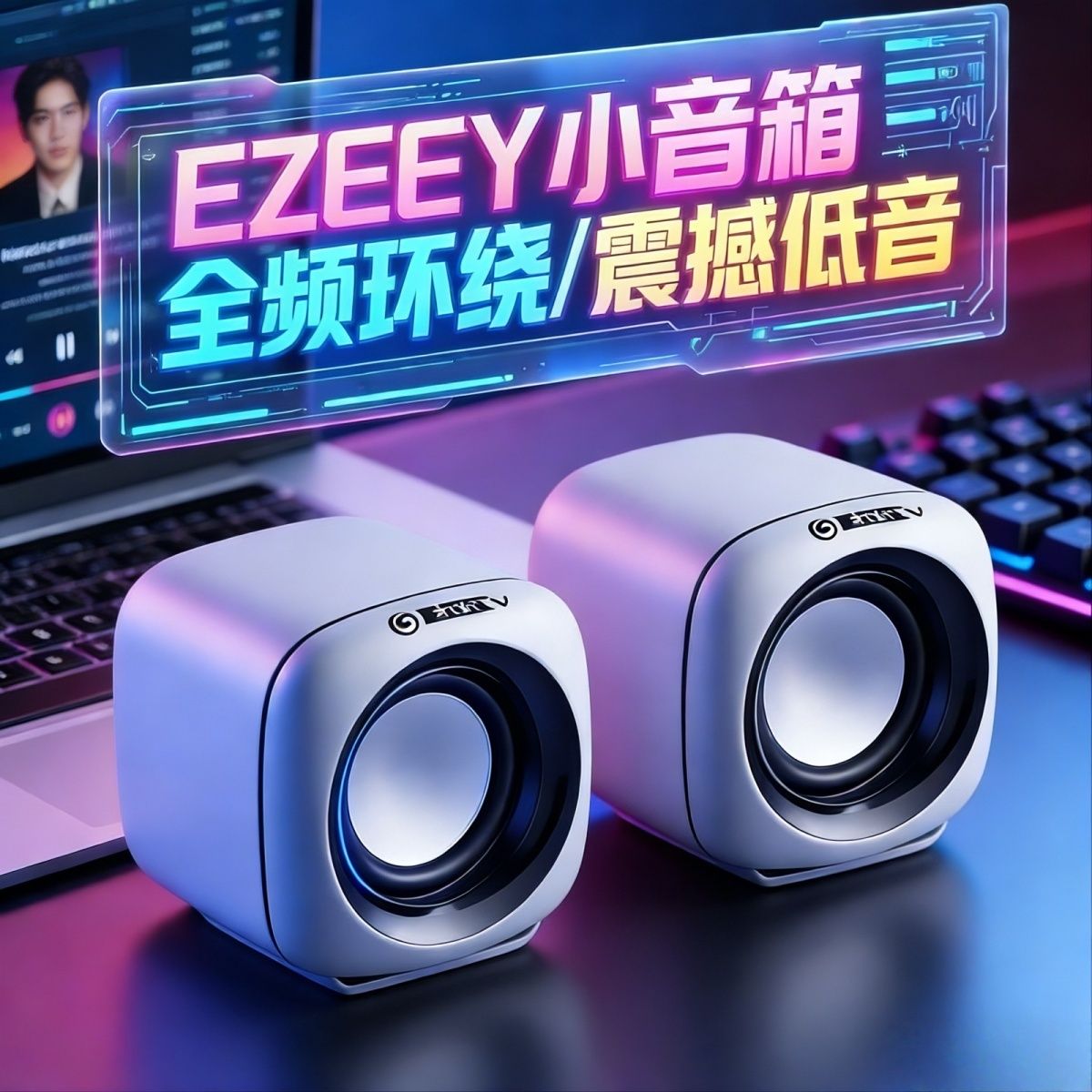 电脑音响台式家用有线桌面小音箱迷你笔记本手机扬声器喇叭低音炮 图片 2