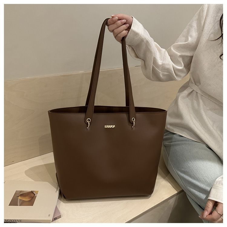 Stylish Large Capacity Women Tote Bag With Simple Texture Design_voghion.com