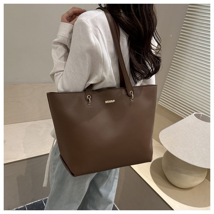 Stylish Large Capacity Women Tote Bag With Simple Texture Design_voghion.com
