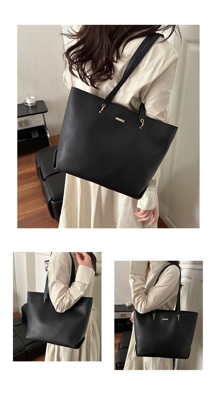 Stylish Large Capacity Women Tote Bag With Simple Texture Design_voghion.com