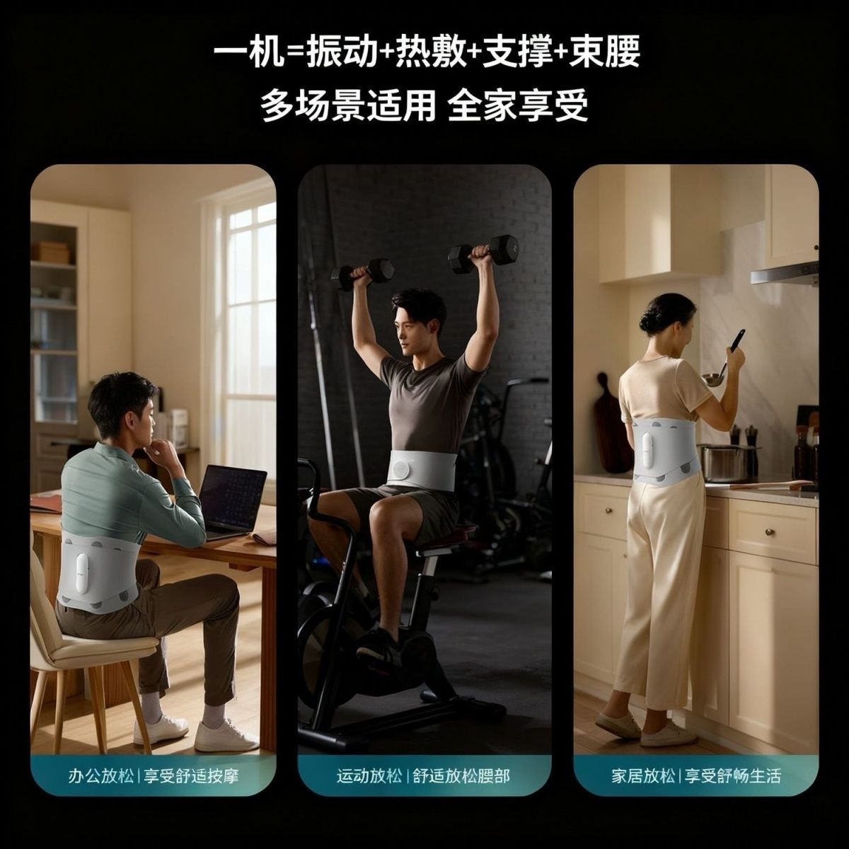 飞利浦电动热敷腰部按摩器护腰带腰间盘突支撑腰托按摩仪生日礼物 图片 9
