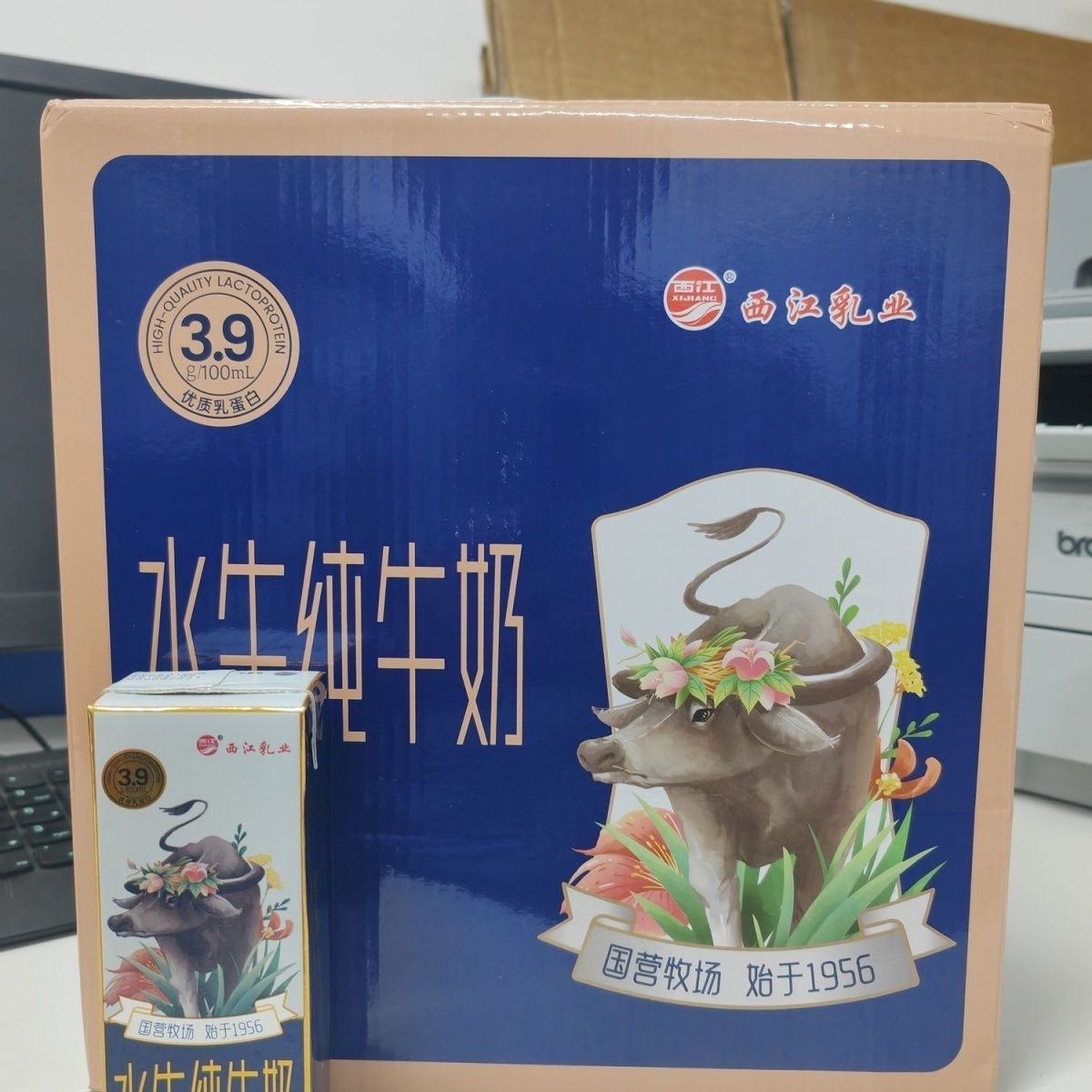 广西水牛奶西江水牛纯牛奶3.9优质蛋白西江牛奶新鲜日期