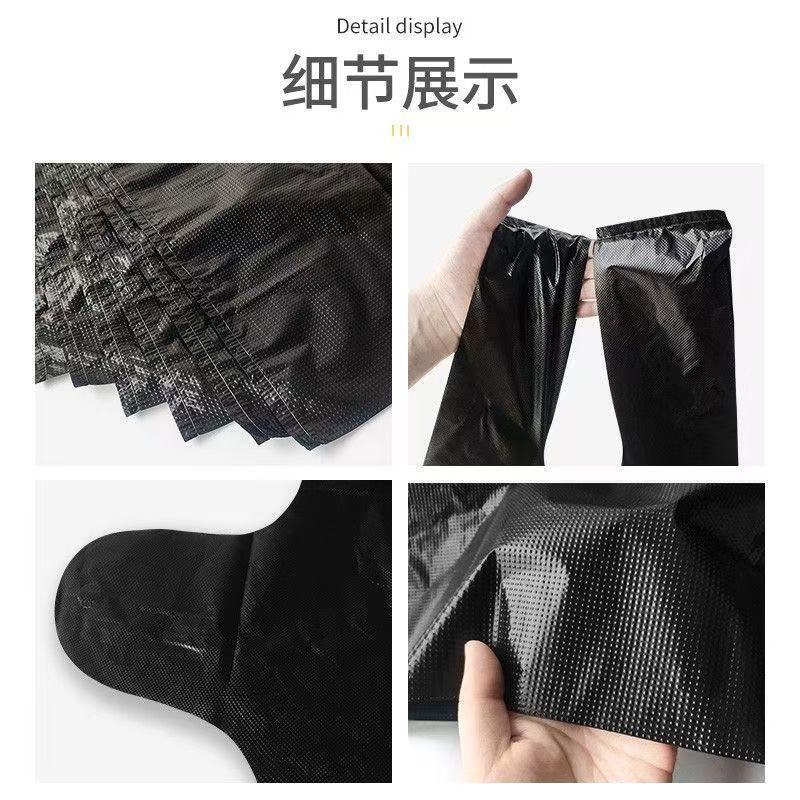 黑色垃圾袋背心式加厚特厚耐用手提家用厨房宿舍塑料垃圾袋子批发 图片 8