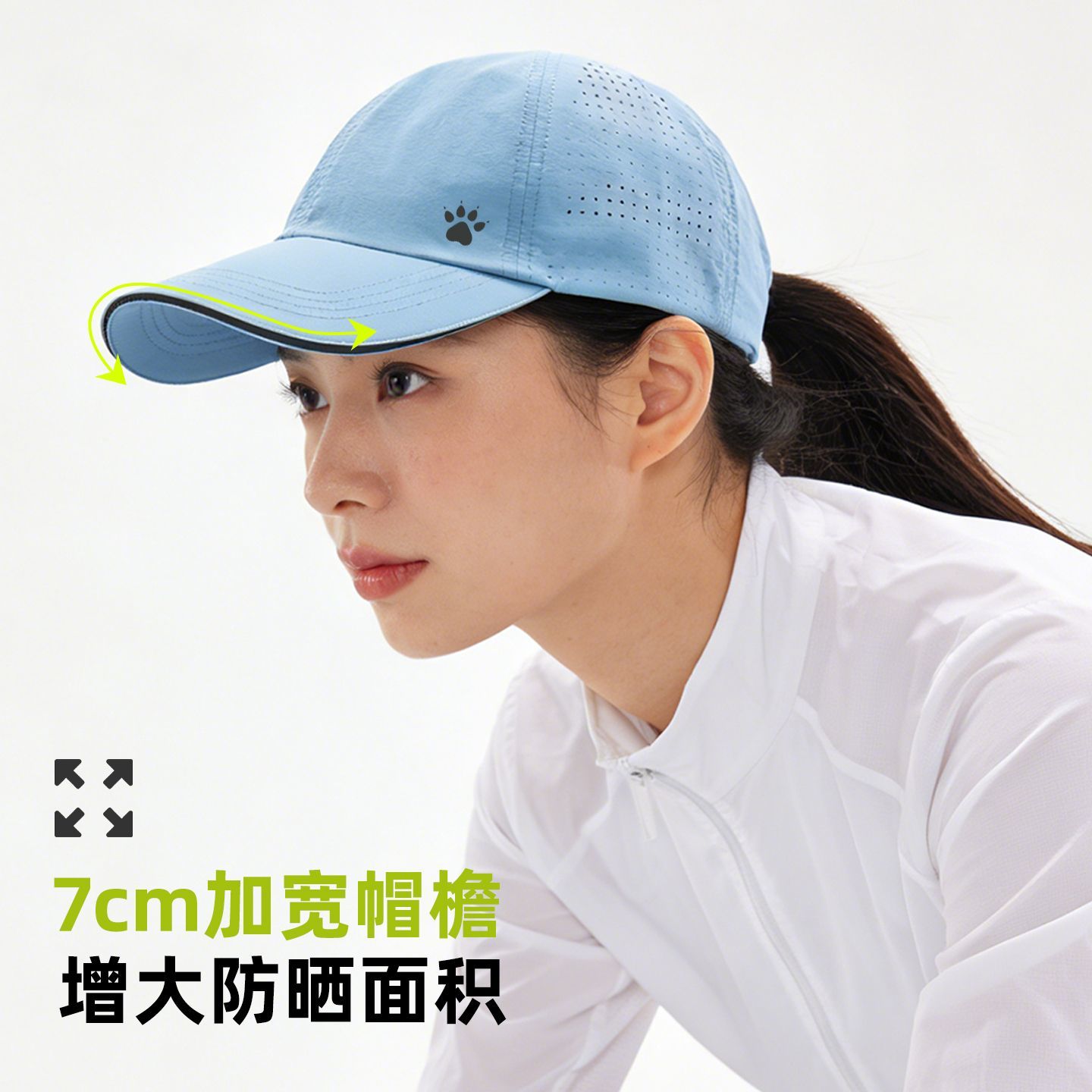 卡尔美跑步运动帽遮阳帽子户外骑行休闲百搭棒球帽透气防晒男女 图片 5