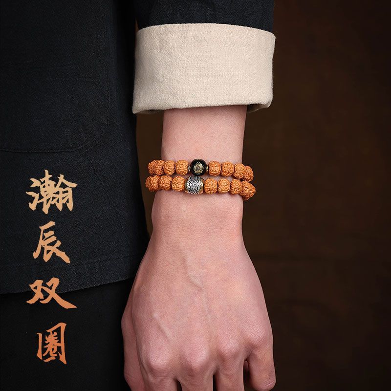 【灵月阁】印尼爆肉树王小金刚男士盘玩双圈生肖本命佛招财好运佛珠女 detail 5