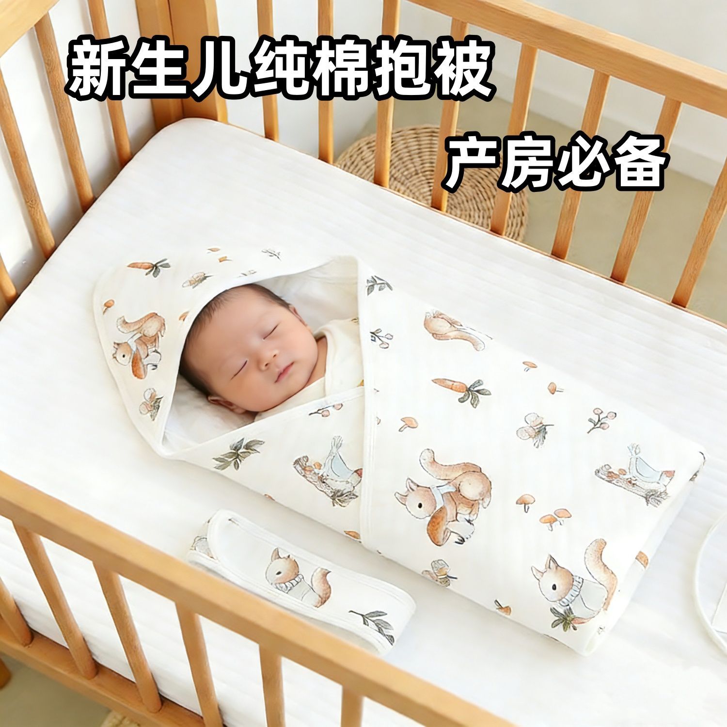 新生儿抱被产房a类纯棉包单新生婴儿宝宝襁褓巾春秋款防惊跳裹巾