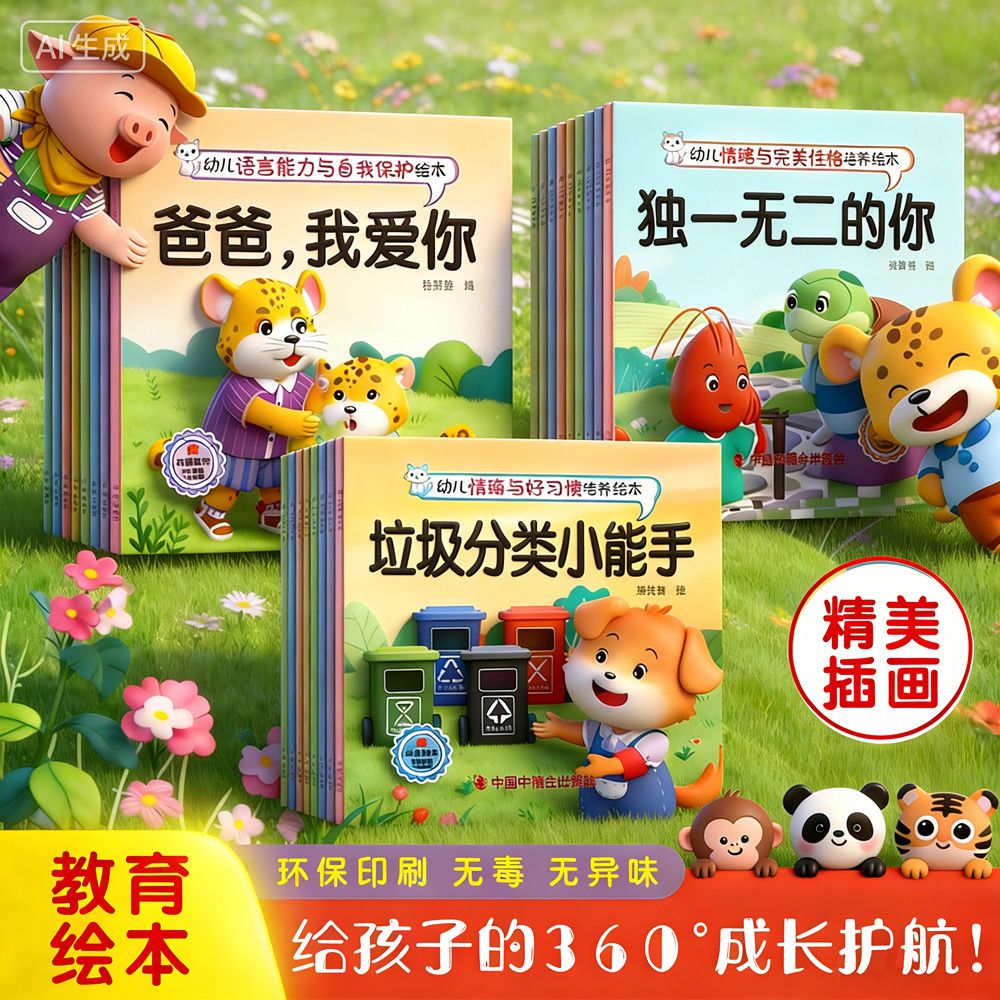 60本儿童绘本睡前伴读0到6岁绘本书无拼音幼儿早教书 幼儿园绘本