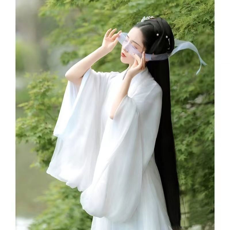 汉服女清冷风大袖女侠霸气交领原创直裾超仙套装古装长款古风套装 图片 5