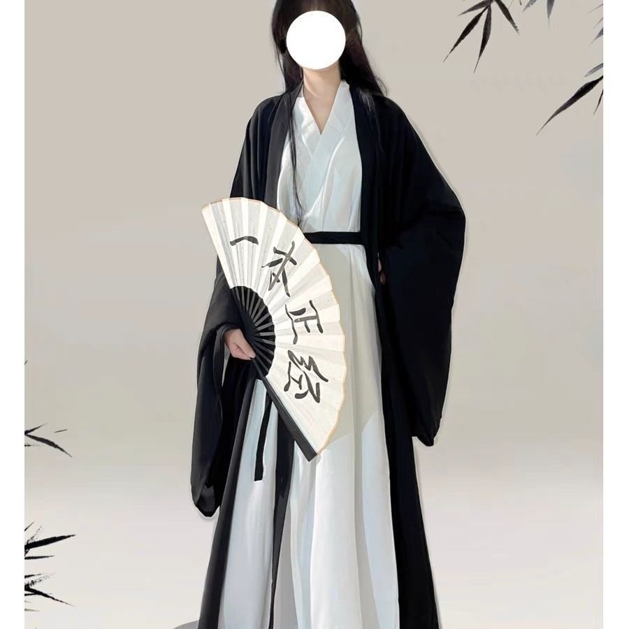 汉服女清冷风大袖女侠霸气交领原创直裾超仙套装古装长款古风套装 图片 6