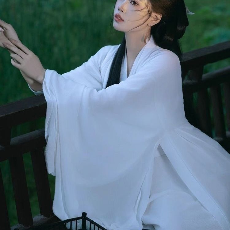 汉服女清冷风大袖女侠霸气交领原创直裾超仙套装古装长款古风套装 图片 7