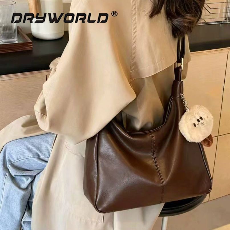 DRYWORLD爆款通勤休闲托特大容量斜挎包单肩包简约大容量包包女 图片 1