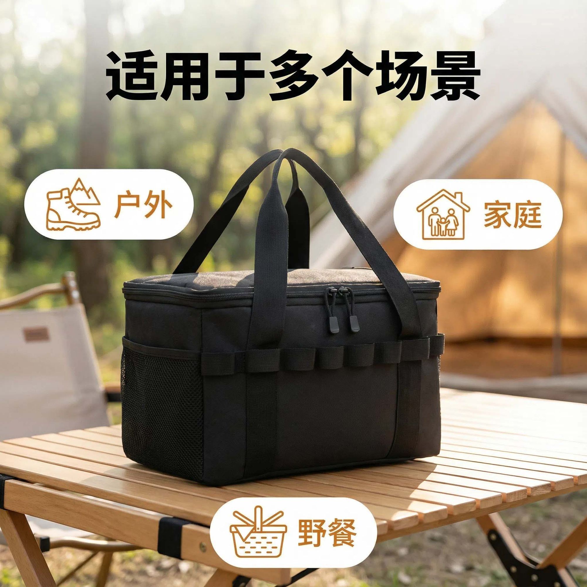 15L—20L防撞大容量户外露营装备收纳杂物包卡式炉餐具野外收纳袋