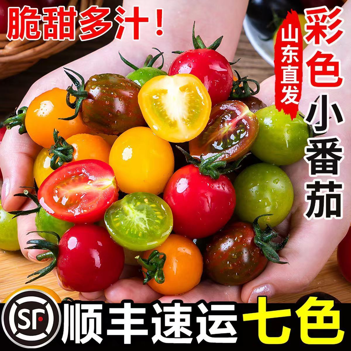 【顺丰】寿光多彩小番茄5-7色小柿子混装多色圣女果当季蔬果即食
