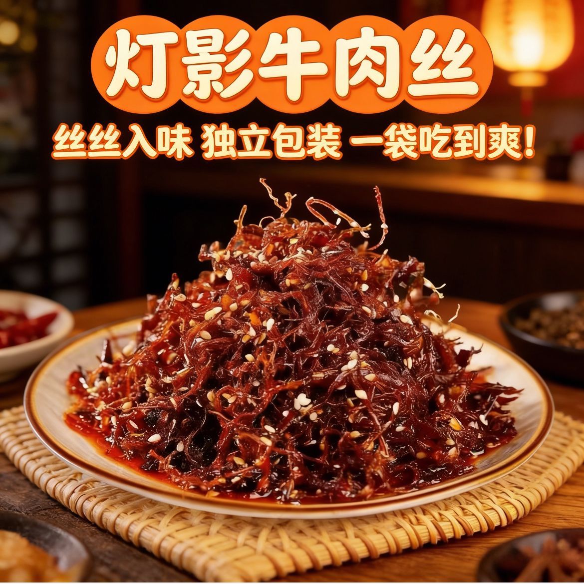 重庆特产正宗灯影牛肉丝五香麻辣味牛肉丝休闲办公零食解馋小吃