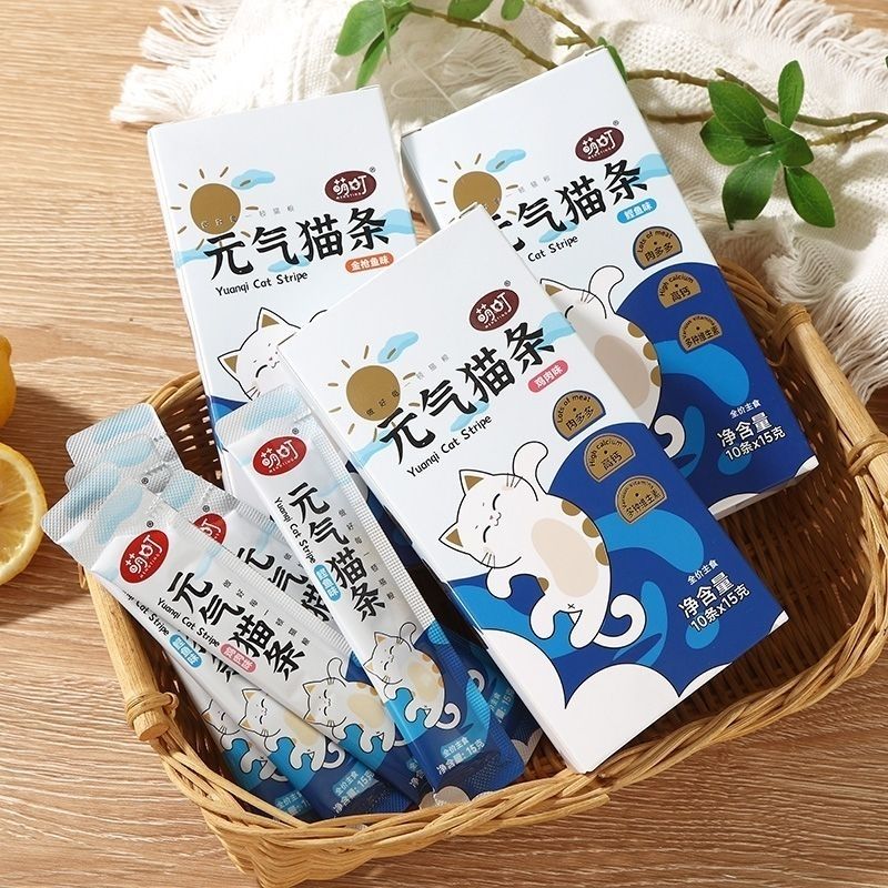 萌町猫条15g 猫零食宠物成幼猫流食金枪鱼鲣鱼鸡肉英短美短零食
