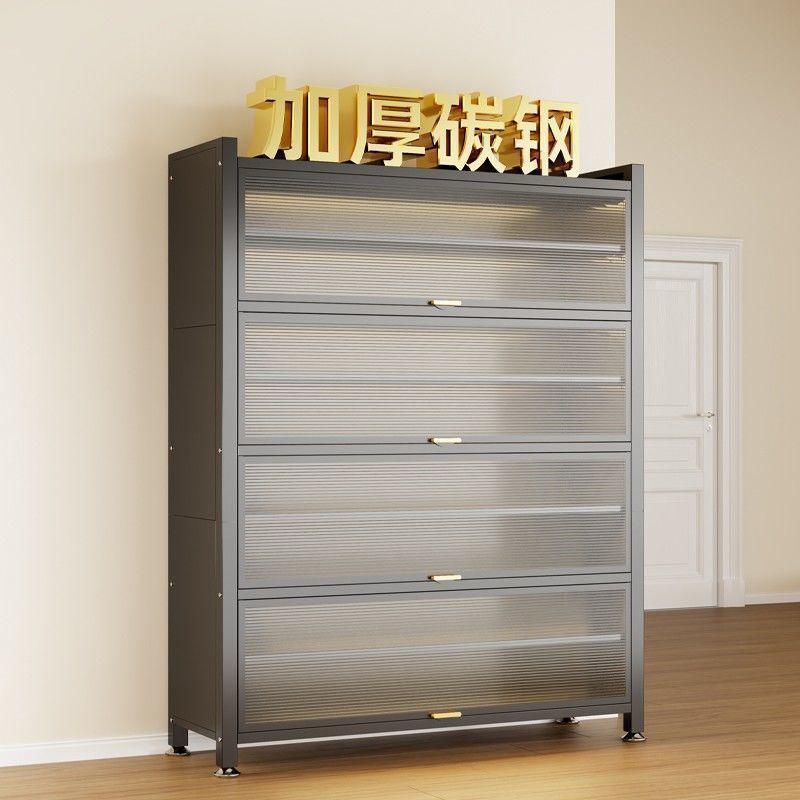 钢制鞋柜家用落地多层防尘鞋架门口入户玄关大容量收纳置物柜巨厚