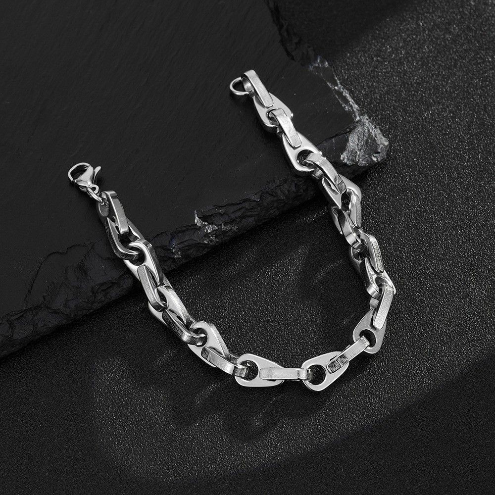 Hot-selling New Product : Titanium Steel Water Drop Bracelet Silver Chain Bracelet, Versatile Stylish_voghion.com