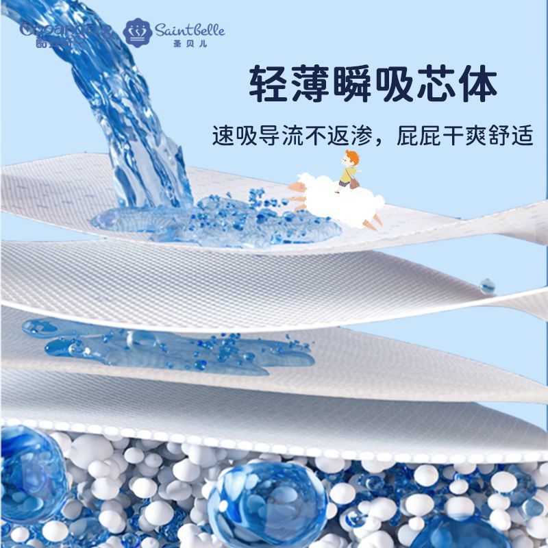 酷安奇圣贝儿加量装医护级纸尿裤轻薄透气拉拉裤干爽成长裤尿不湿 图片 3