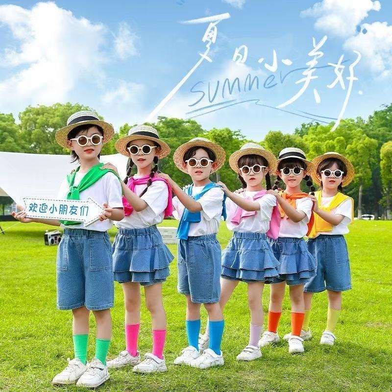 六一儿童节多巴胺表演服幼儿园毕业季服装中大童小学生合唱啦啦操
