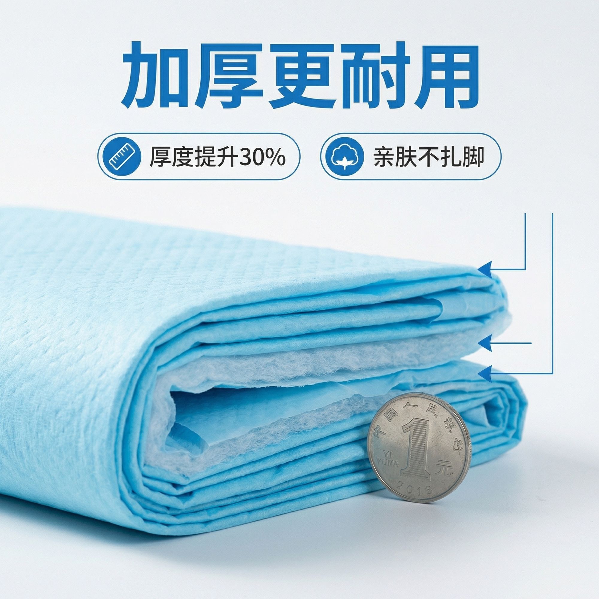 加厚尿布小狗宠物通用纸尿垫一次性隔尿垫卫生吸水尿不湿猫用 图片 4