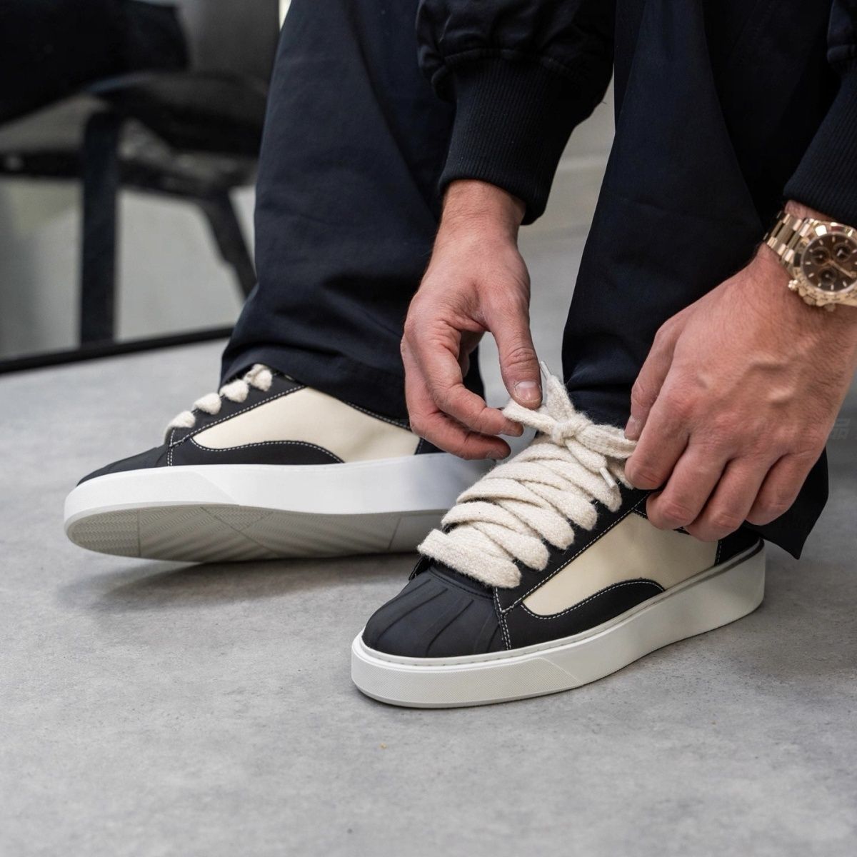 Damen Sneaker Mit Shell-toe Und Dicker Sohle Für Den Alltag_voghion.com