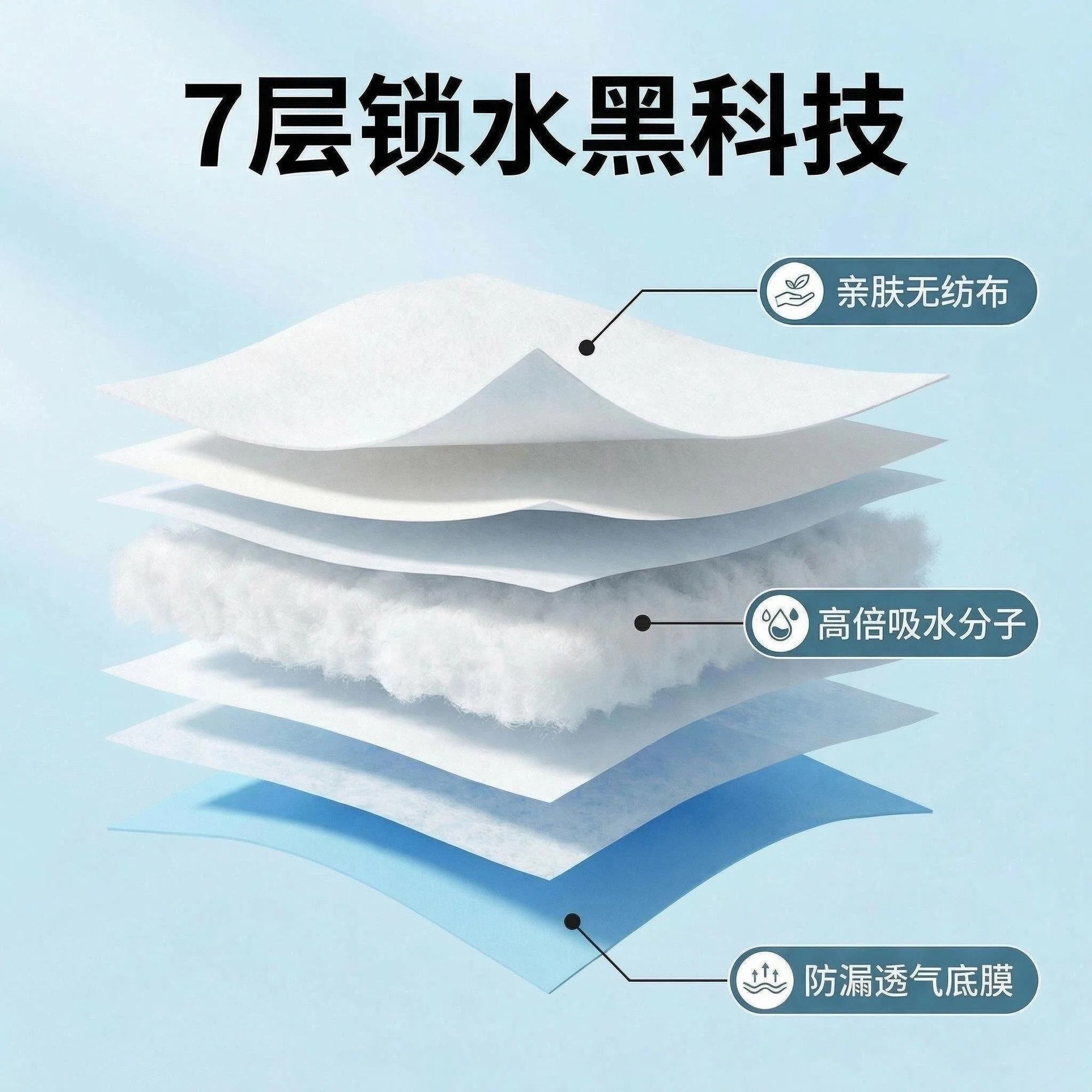 加厚尿布小狗宠物通用纸尿垫一次性隔尿垫卫生吸水尿不湿猫用 图片 7