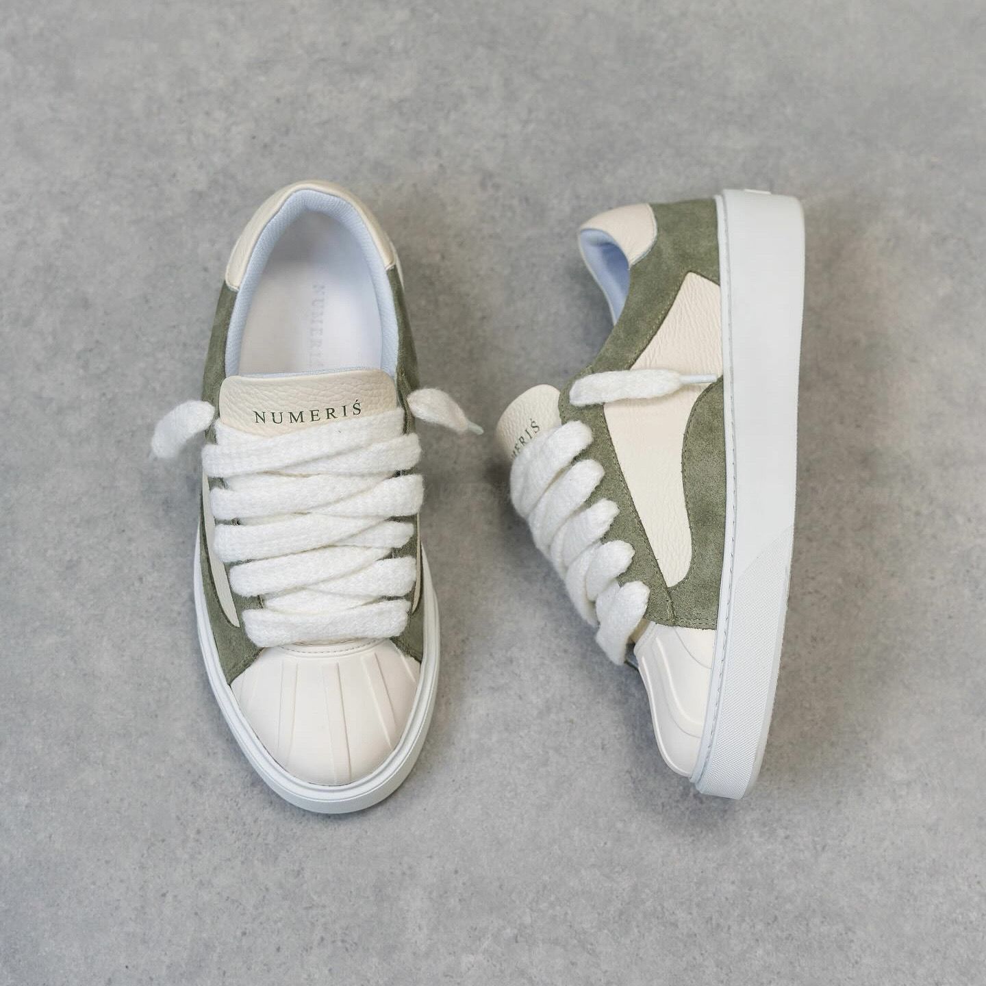 French High-street Luxury Brand Numeris Shell-soled Thick-bottomed Fashion Cross-border Versatile Casual Sports White_voghion.com