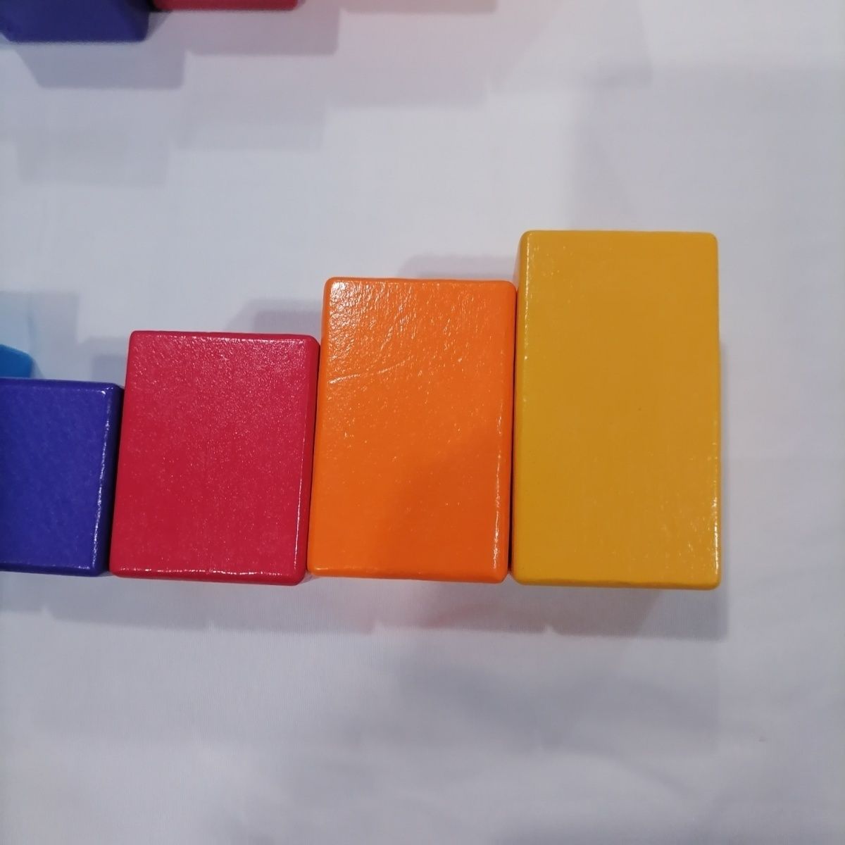 底盒有瑕疵发黄 慎拍 蒙氏早教彩虹分数积木 31.5×11cm 图片 6