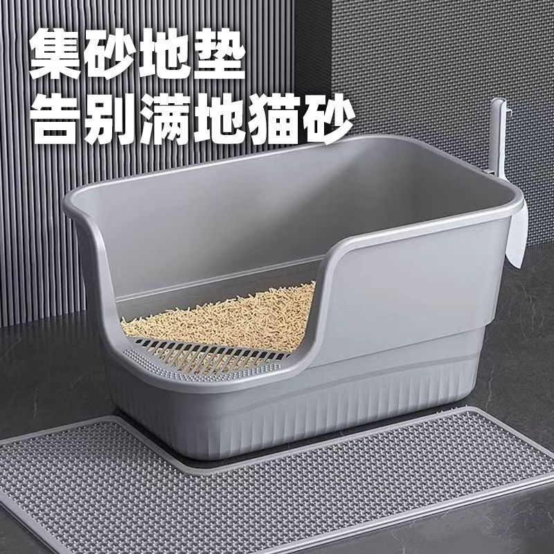 猫砂盆防外溅超大号巨大特大猫厕所缅因猫屎盆防带砂大猫专用