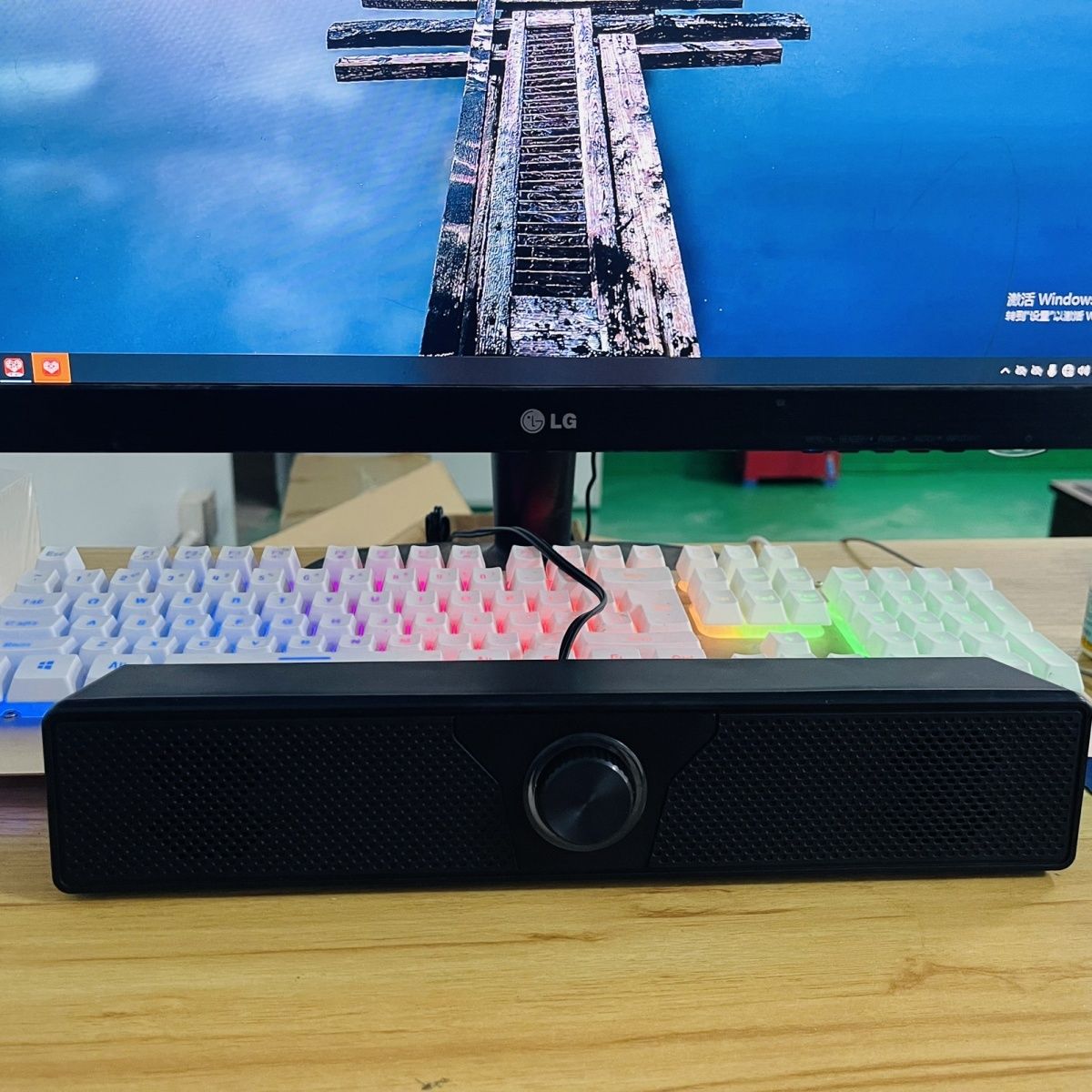 长条电脑音响台式家用桌面usb有线小音箱笔记本多媒体通用低音炮 图片 3