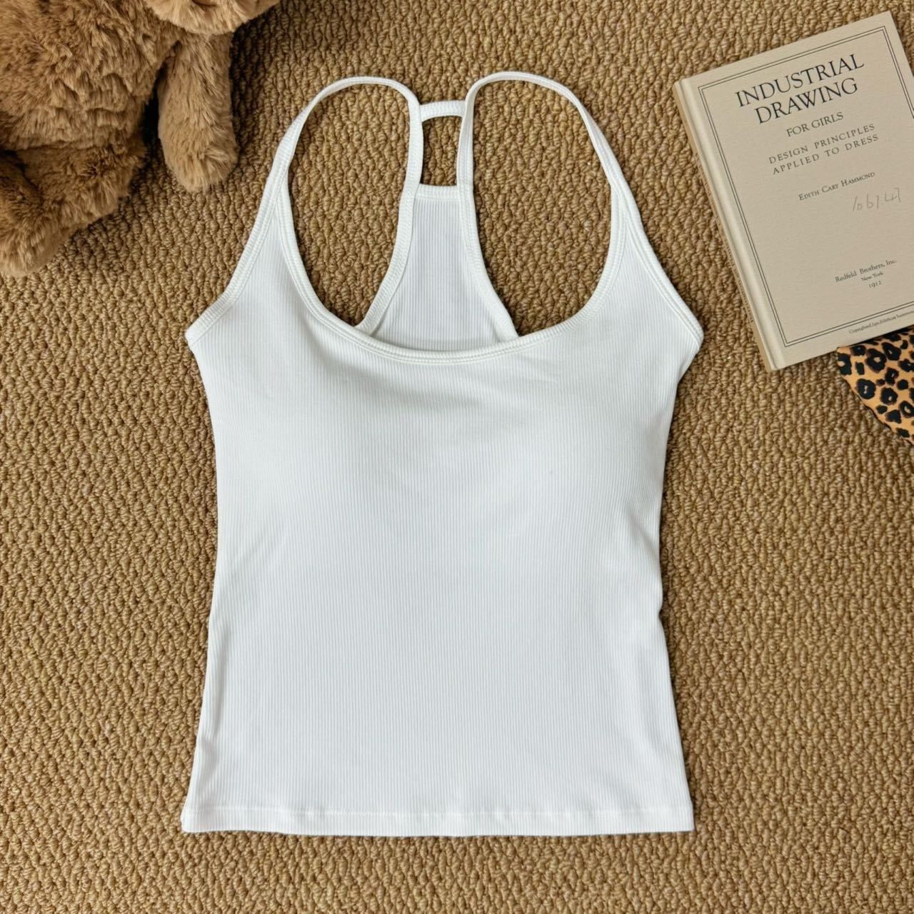 夏季美式吊带背心女带胸垫外穿遮副乳美背打底修身无袖挂脖式上衣 图片 2