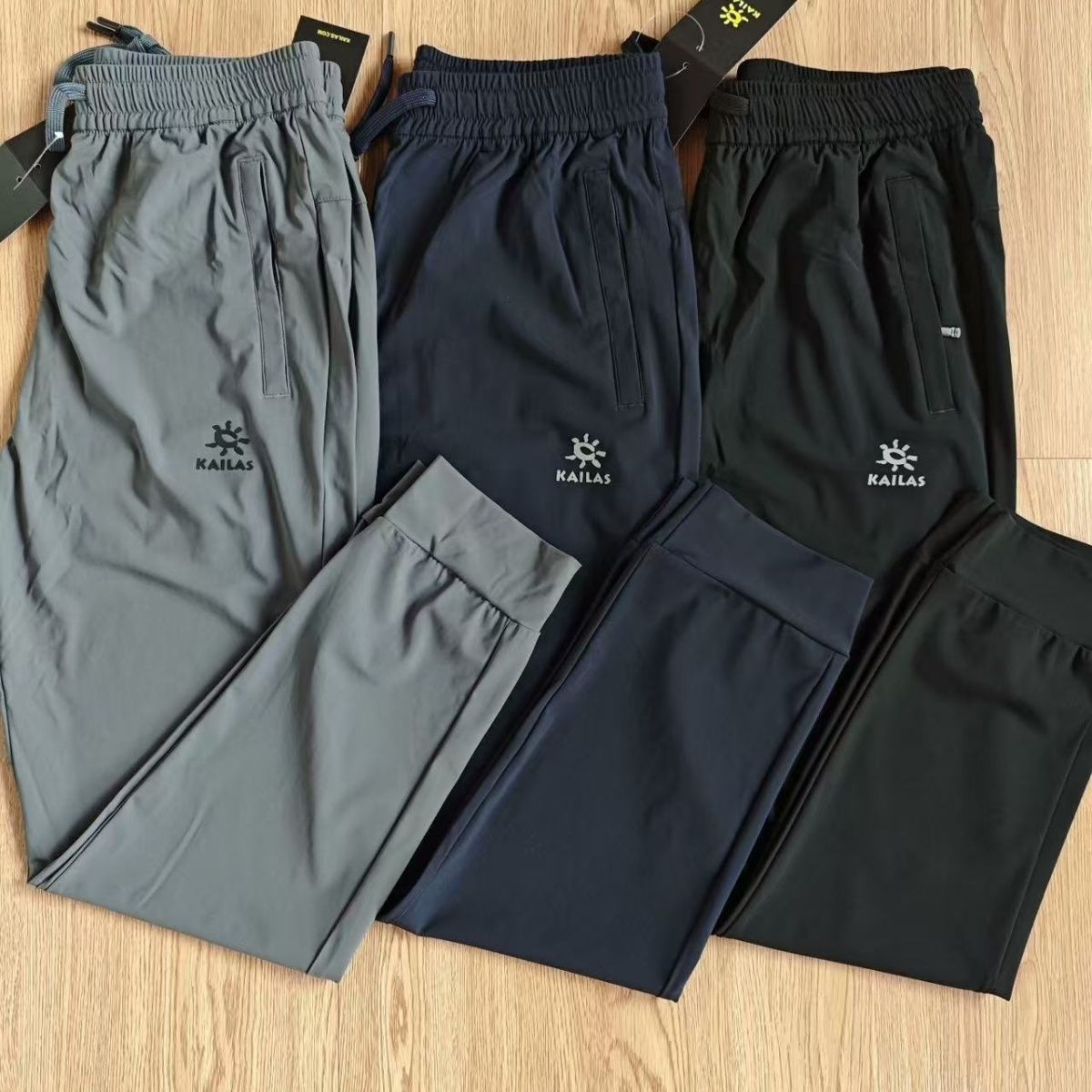 Schnelltrocknende, atmungsaktive Stretch-Sporthose für Herren aus Eisseide für Frühling und Sommer, lockere Passform_voghion.com