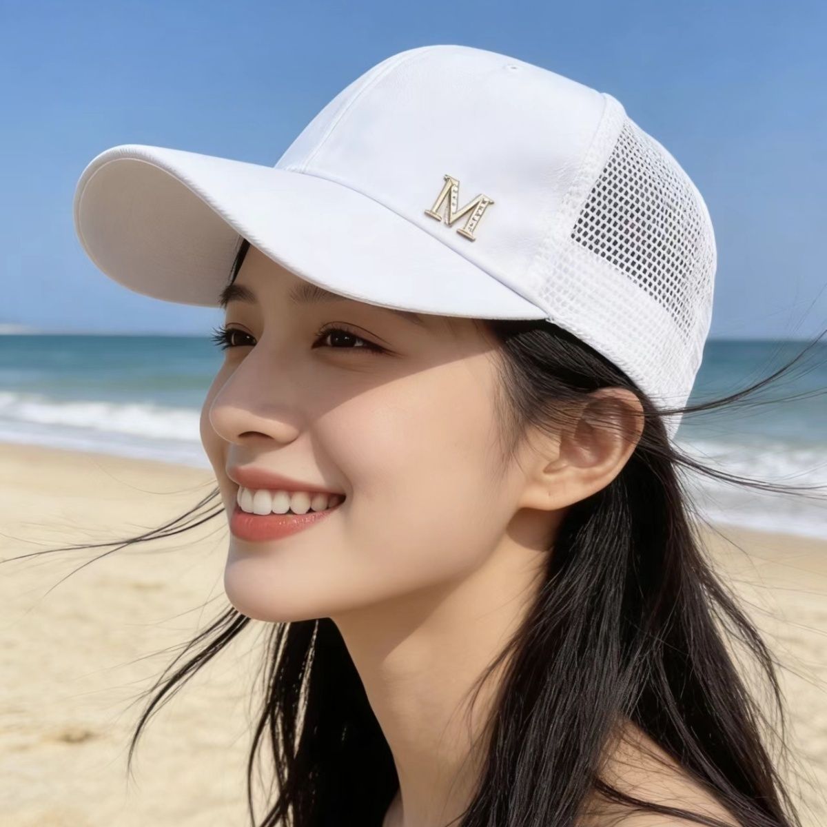 夏天女士薄款透气网鸭舌帽韩版潮时尚百搭棒球帽男潮牌遮阳防晒帽6月24日发完
