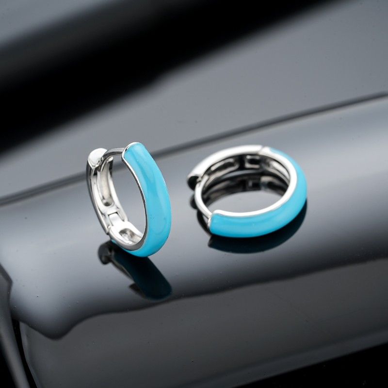 Luxury Oil-drip Hoop Earrings For Men Piercing-friendly Hoops_voghion.com